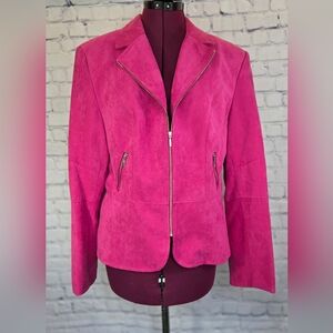 Vintage Vibrant Pink Suede Blazer